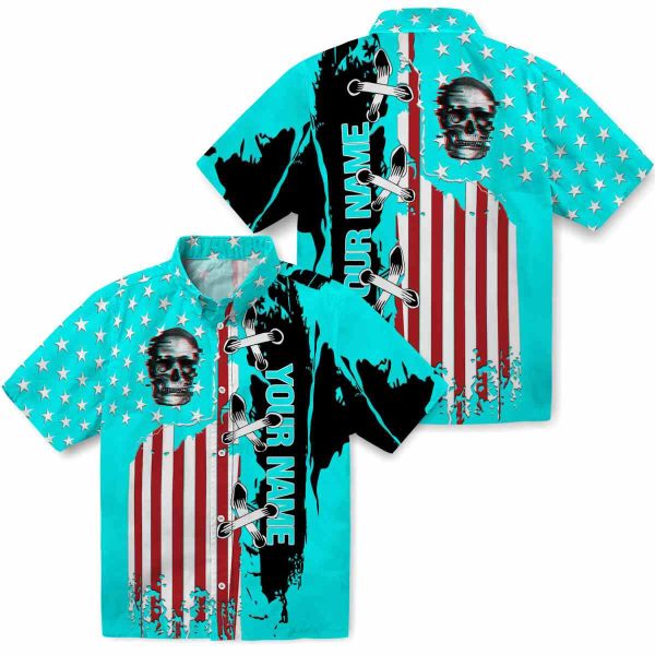 Custom Skull Stitched Flag Hawaiian Shirt Latest Model