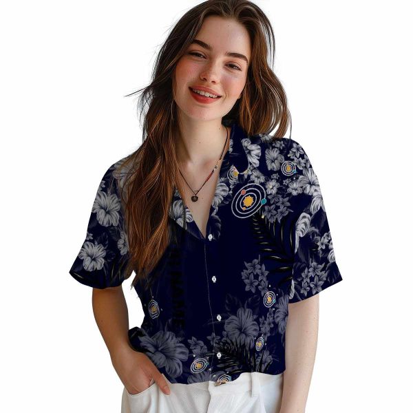 Custom Space Hibiscus Print Hawaiian Shirt Trendy