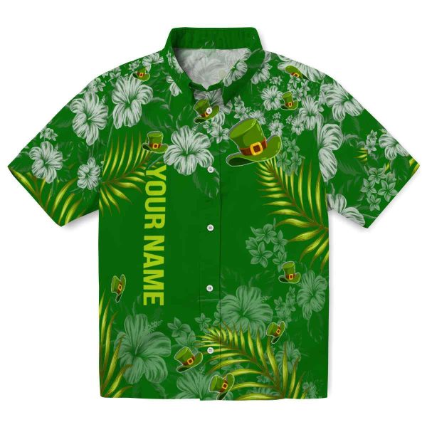 Custom St Patricks Day Hibiscus Print Hawaiian Shirt Best selling