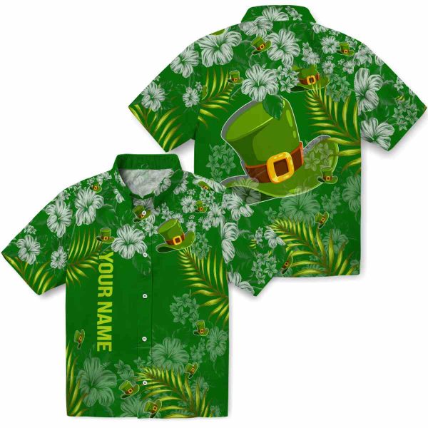 Custom St Patricks Day Hibiscus Print Hawaiian Shirt Latest Model