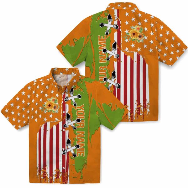 Custom Sunflower Stitched Flag Hawaiian Shirt Latest Model