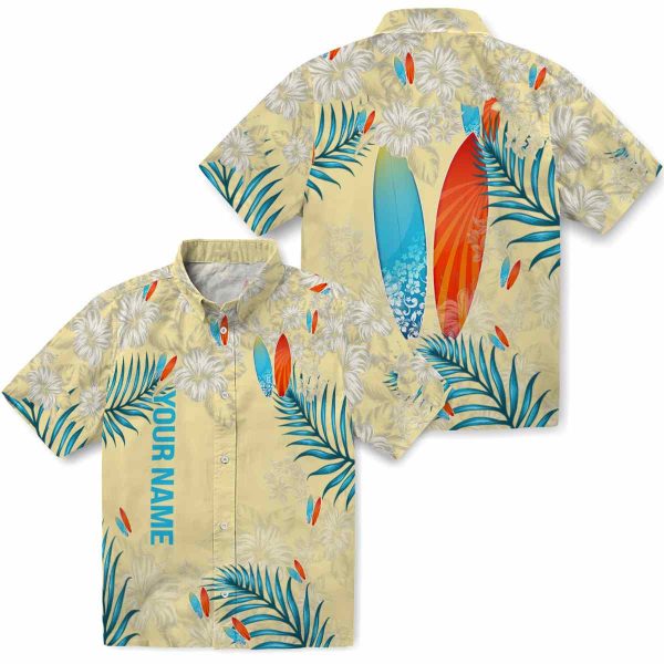 Custom Surf Hibiscus Print Hawaiian Shirt Latest Model