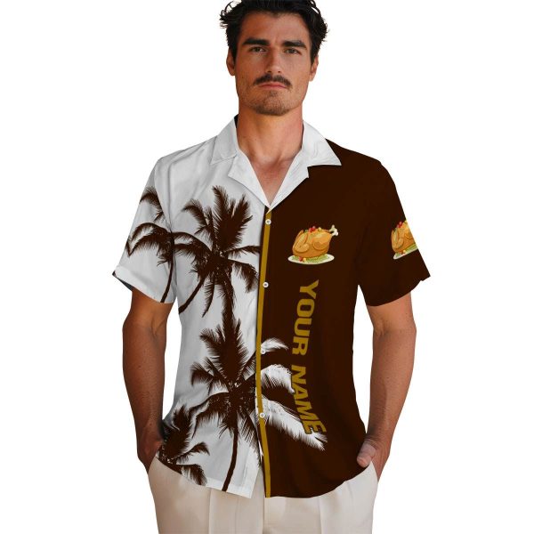 Custom Thanksgiving Palm Trees Hawaiian Shirt High quality