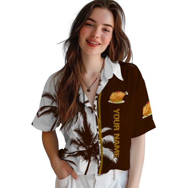 Custom Thanksgiving Palm Trees Hawaiian Shirt Trendy