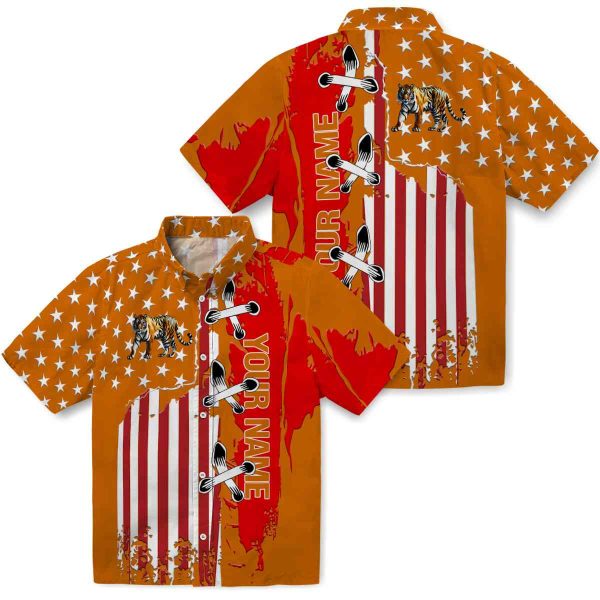 Custom Tiger Stitched Flag Hawaiian Shirt Latest Model