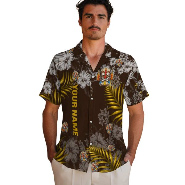 Custom Tiki Hibiscus Print Hawaiian Shirt High quality