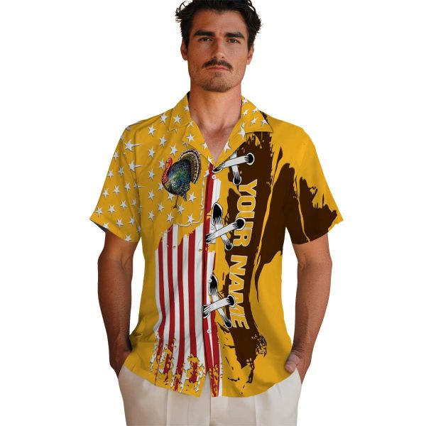 Custom Turkey Stitched Flag Hawaiian Shirt High quality