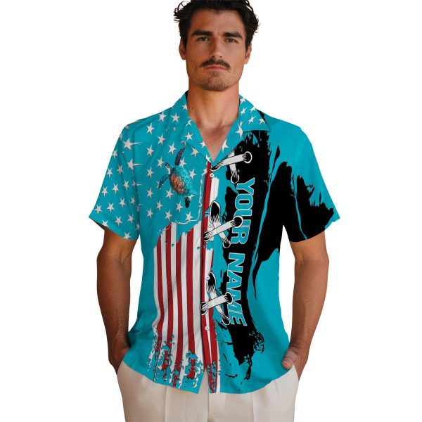 Custom Turtle Stitched Flag Hawaiian Shirt High quality