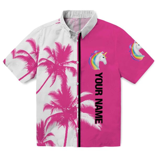 Custom Unicorn Palm Trees Hawaiian Shirt Best selling