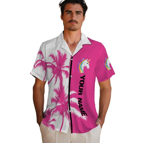 Custom Unicorn Palm Trees Hawaiian Shirt High quality