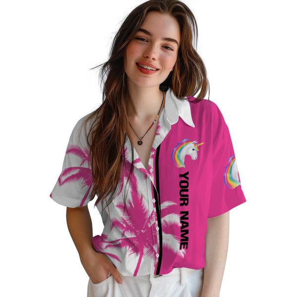 Custom Unicorn Palm Trees Hawaiian Shirt Trendy