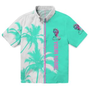 Custom Vaporwave Palm Trees Hawaiian Shirt Best selling