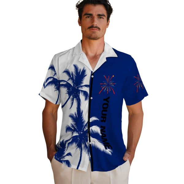 Customized 4th Of July Palm Trees Hawaiian Shirt High quality