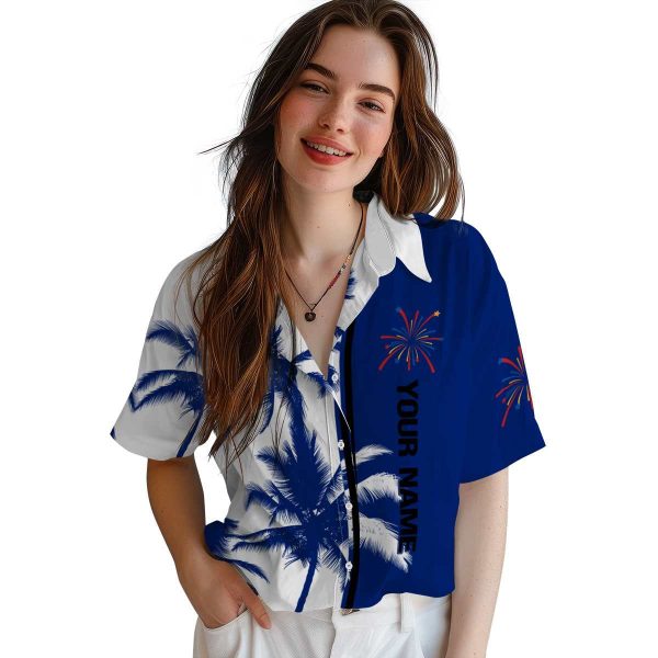 Customized 4th Of July Palm Trees Hawaiian Shirt Trendy