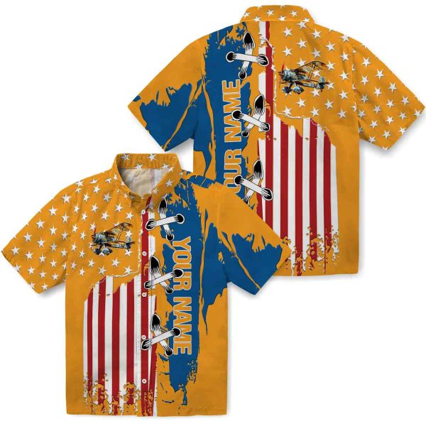 Customized Airplane Stitched Flag Hawaiian Shirt Latest Model