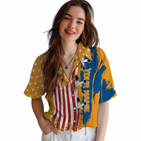 Customized Airplane Stitched Flag Hawaiian Shirt Trendy