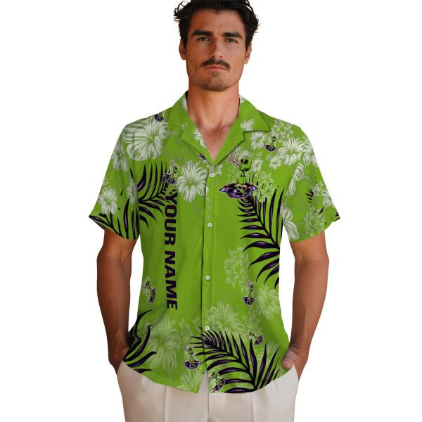 Customized Alien Hibiscus Print Hawaiian Shirt High quality