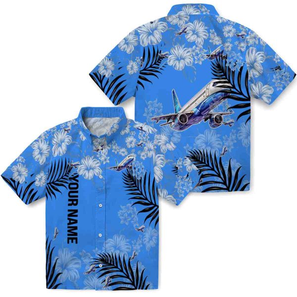 Customized Aviation Hibiscus Print Hawaiian Shirt Latest Model