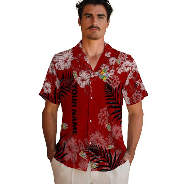 Customized BBQ Hibiscus Print Hawaiian Shirt High quality