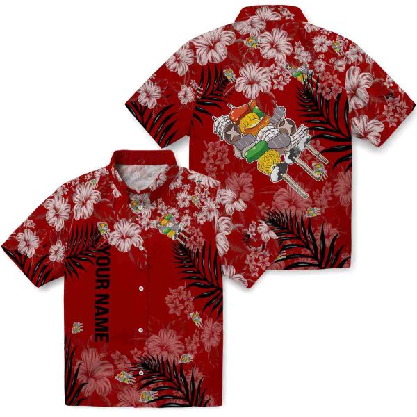 Customized BBQ Hibiscus Print Hawaiian Shirt Latest Model