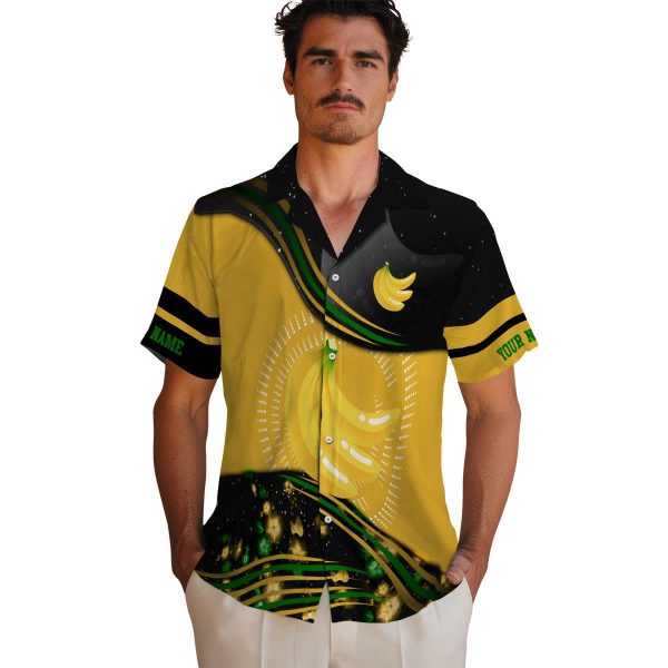 Customized Banana Abstract Waves Hawaiian Shirt High quality