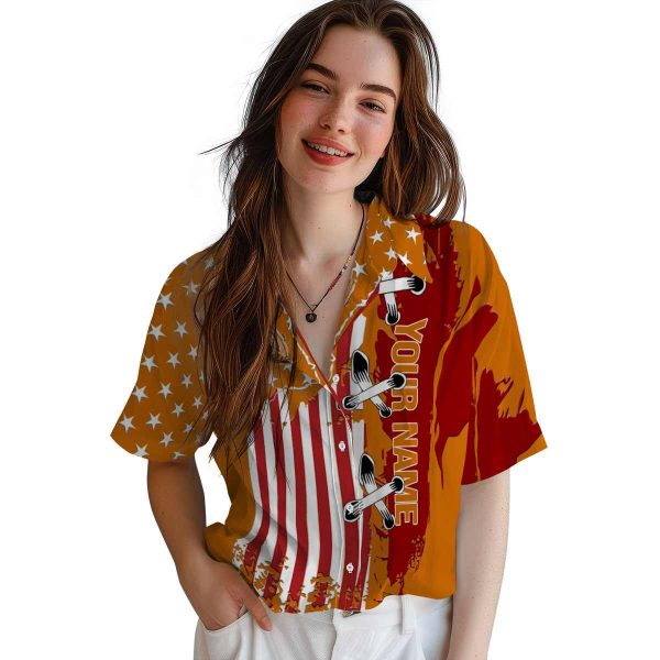 Customized Baseball Stitched Flag Hawaiian Shirt Trendy