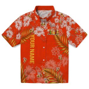 Customized Beer Hibiscus Print Hawaiian Shirt Best selling