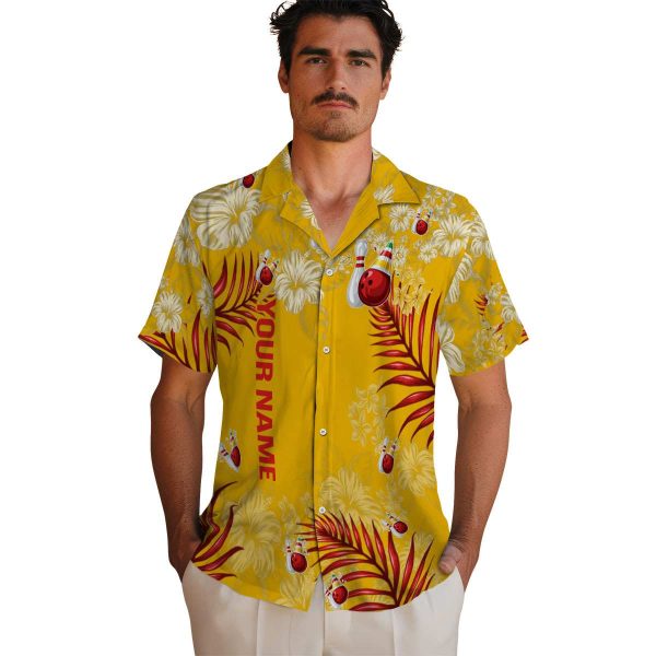 Customized Bowling Hibiscus Print Hawaiian Shirt High quality