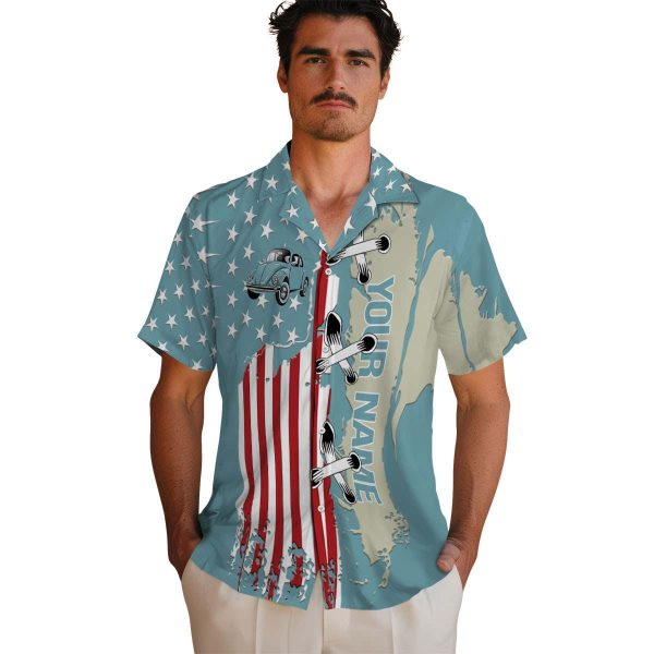 Customized Car Stitched Flag Hawaiian Shirt High quality