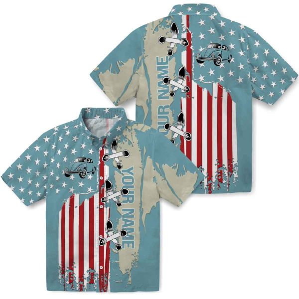 Customized Car Stitched Flag Hawaiian Shirt Latest Model