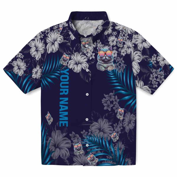 Customized Cat Hibiscus Print Hawaiian Shirt Best selling