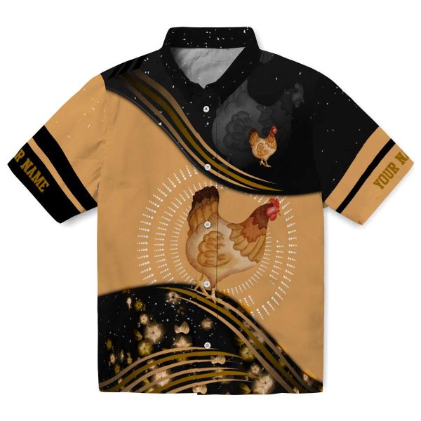 Customized Chicken Abstract Waves Hawaiian Shirt Best selling