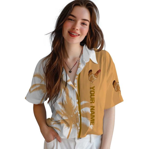 Customized Chicken Palm Trees Hawaiian Shirt Trendy