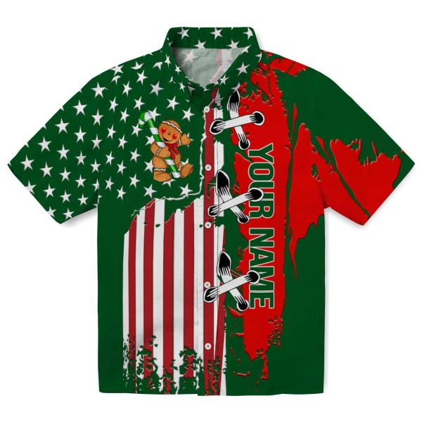 Customized Christmas Stitched Flag Hawaiian Shirt Best selling