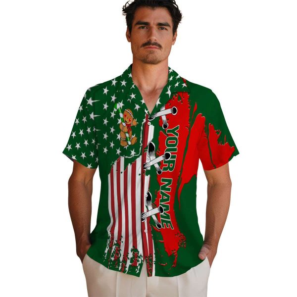 Customized Christmas Stitched Flag Hawaiian Shirt High quality