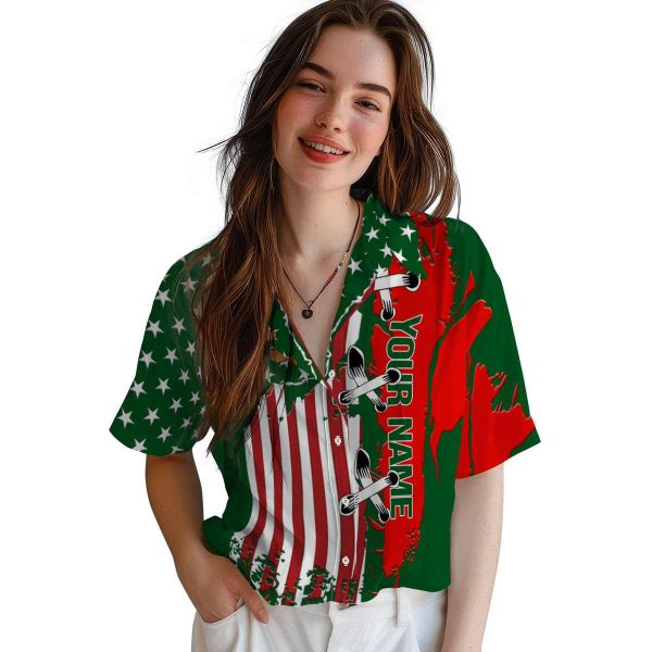 Customized Christmas Stitched Flag Hawaiian Shirt Trendy