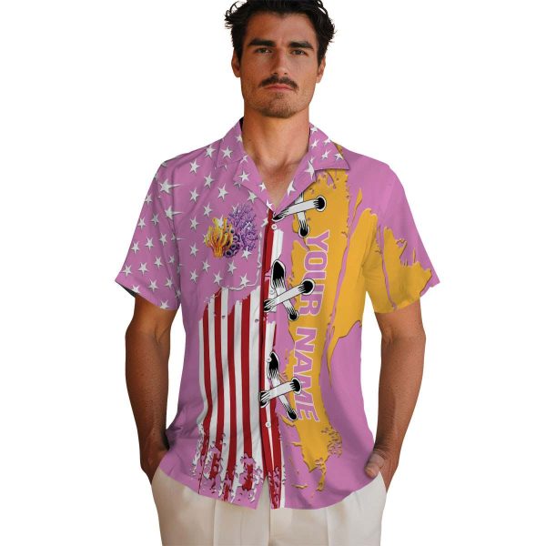 Customized Coral Stitched Flag Hawaiian Shirt High quality