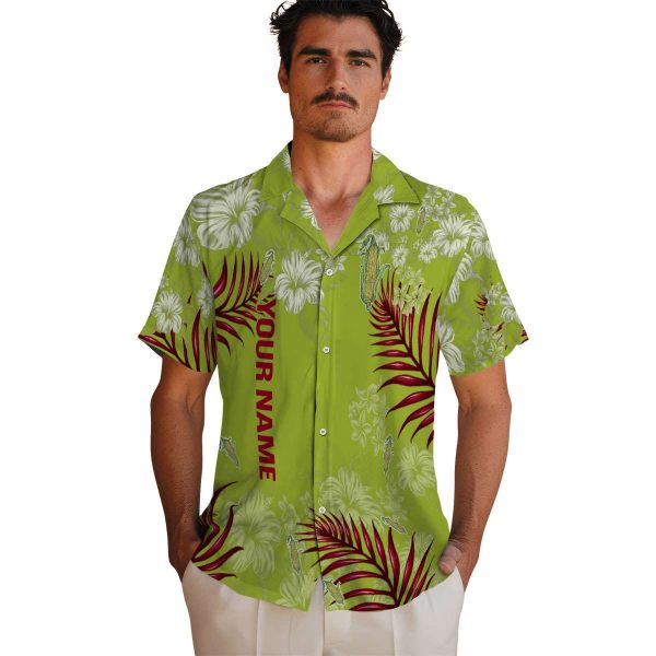 Customized Corn Hibiscus Print Hawaiian Shirt High quality