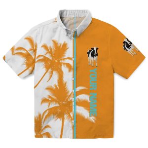 Customized Cow Palm Trees Hawaiian Shirt Best selling