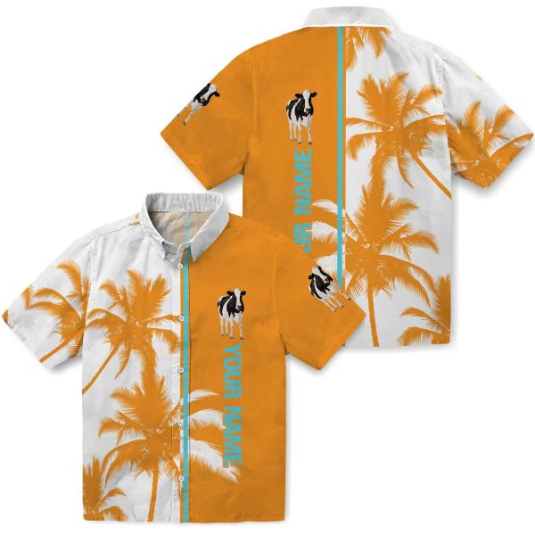 Customized Cow Palm Trees Hawaiian Shirt Latest Model