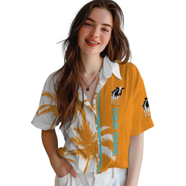 Customized Cow Palm Trees Hawaiian Shirt Trendy