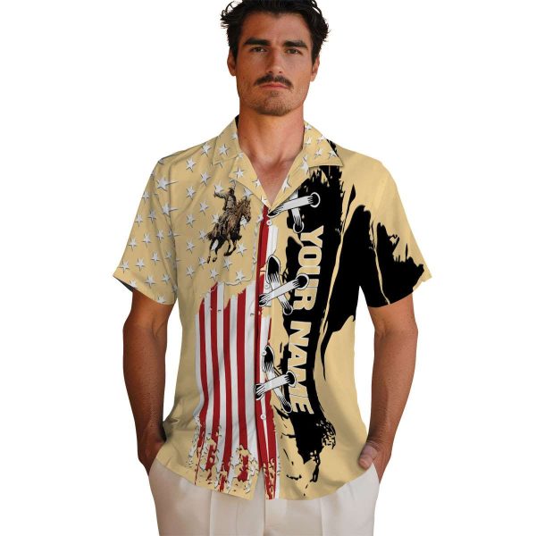 Customized Cowboy Stitched Flag Hawaiian Shirt High quality