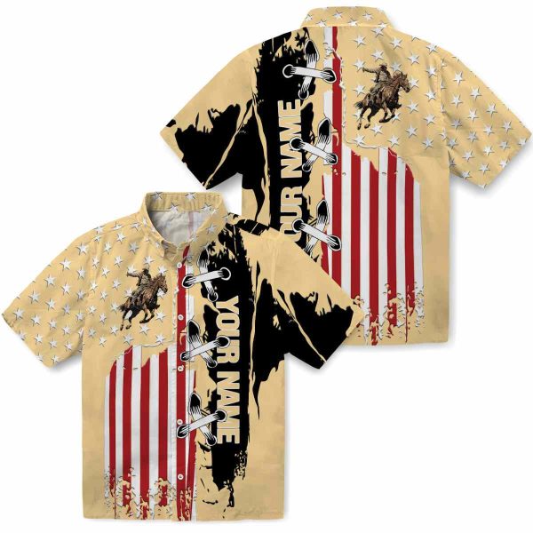 Customized Cowboy Stitched Flag Hawaiian Shirt Latest Model