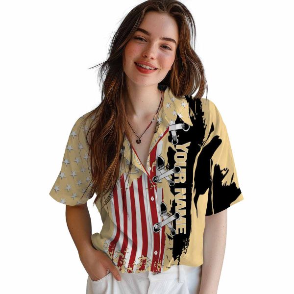 Customized Cowboy Stitched Flag Hawaiian Shirt Trendy