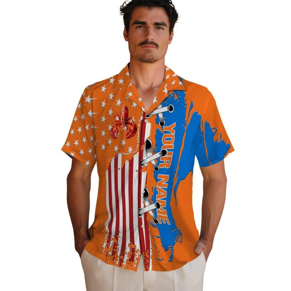 Customized Crawfish Stitched Flag Hawaiian Shirt High quality