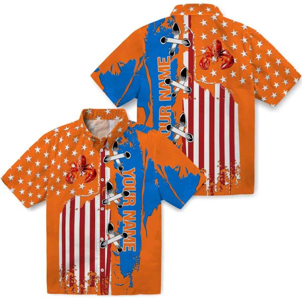 Customized Crawfish Stitched Flag Hawaiian Shirt Latest Model