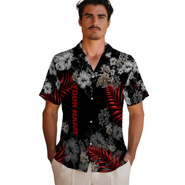 Customized Dinosaur Hibiscus Print Hawaiian Shirt High quality