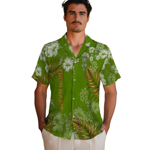 Customized Disc Golf Hibiscus Print Hawaiian Shirt High quality