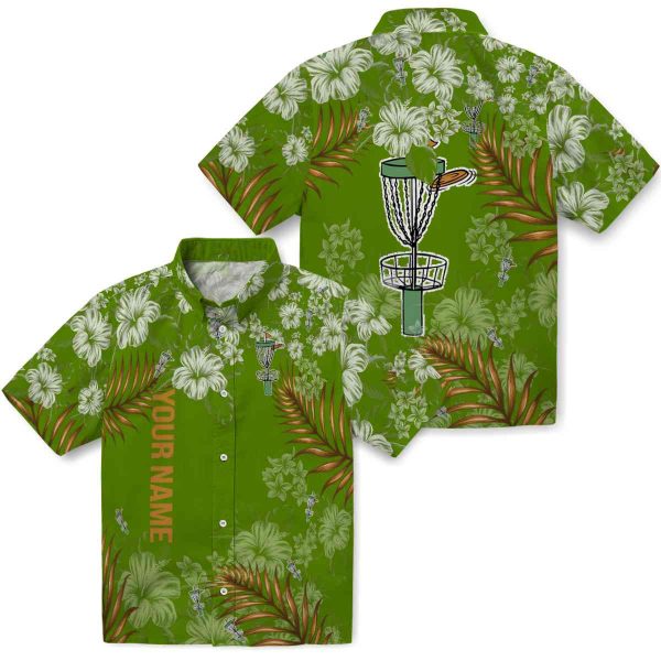 Customized Disc Golf Hibiscus Print Hawaiian Shirt Latest Model