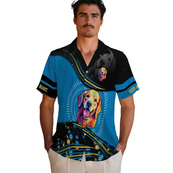 Customized Dog Abstract Waves Hawaiian Shirt High quality